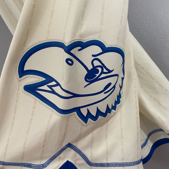 Mens KU Kansas Jayhawks basketball shorts - Picture 3 of 4